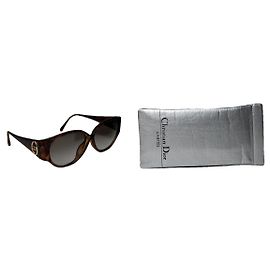 Occhiali da sole in plastica marroni Dior Marrone