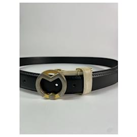 Autre Marque-NON SIGNE / UNSIGNED Belts T.cm 95 Leather-Black