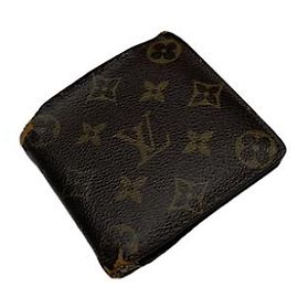 Louis Vuitton Pont 9 Brown Leather Wallet Brown