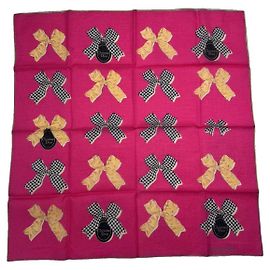 Dior Mitzah Sciarpa in Seta Oblique Rosa Rosa