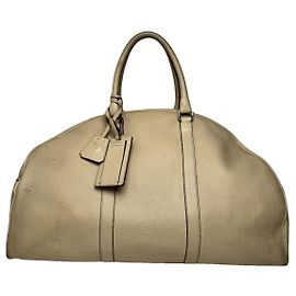 Prada Promenade Beiger Leder Reisetasche Beige
