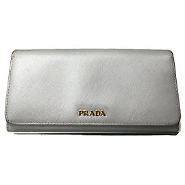 Cartera de cuero turquesa Prada Turquesa