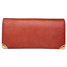 Givenchy GV3 Red Leather Wallet Red