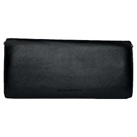 Burberry Black Leather Wallet Black
