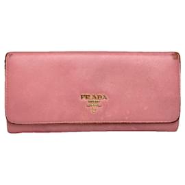 Prada Pink Leather Wallet Pink