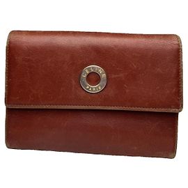 Céline Cartera de cuero marrón Celine Triomphe Castaño