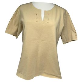 Top de lino beige Issey Miyake Beige