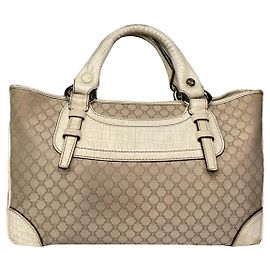 Céline Bolsa de couro branco Celine Boogie Branco