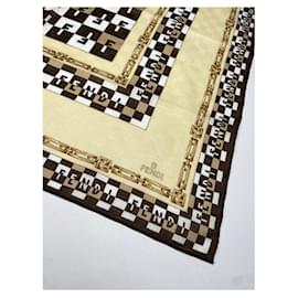 Fendi-FENDI Scarves T.  Silk-Yellow