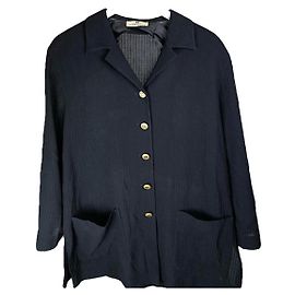 Givenchy Marineblauer Wollmantel Marineblau