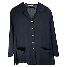 Givenchy Navy Wool Coat Navy blue