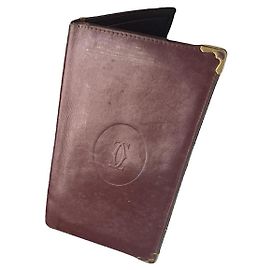 Bolsa de couro patente bordô da Cartier Bordeaux