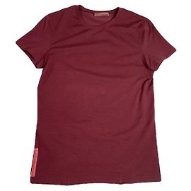 Top de algodão bordô da Prada Bordeaux