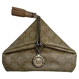 Céline Portafoglio in pelle beige Celine Triomphe Beige