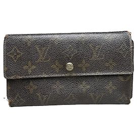 Louis Vuitton Iris Brown Leather Wallet Brown