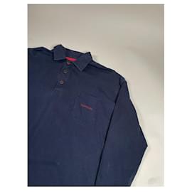 Yves Saint Laurent-YVES SAINT LAURENT Knitwear & sweatshirts T.International L Cotton-Navy blue