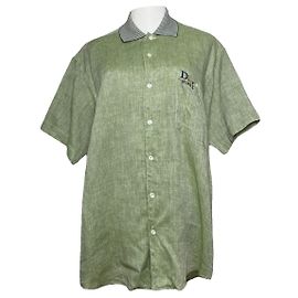 Christian Dior Camisa de lino verde Dior Homme Verde