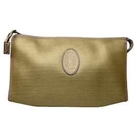 Pochette en lin beige Yves Saint Laurent Beige