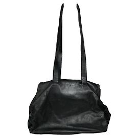 Prada Cleo Black Patent Leather Handbag Black