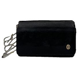 Bolsa de couro preto Cartier Preto
