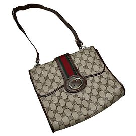 Gucci Ophidia Dome Grey Leather Handbag Grey