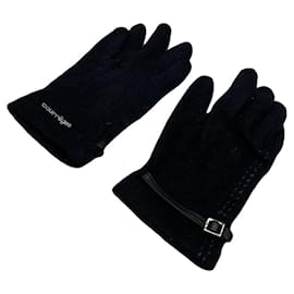 Courreges-COURREGES Gloves T.International S Wool-Navy blue