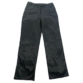 Fendi schwarze Polyesterhose Schwarz