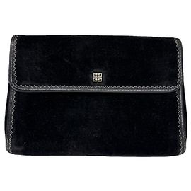 Givenchy Bow Cut Black Leather Clutch Bag Black