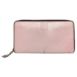 Cartera de cuero rosa Loewe Puzzle Rosa