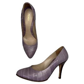 Fendi FFreedom Purple Leather Heel Purple