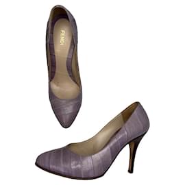 Fendi-FENDI Heels T.EU 36.5 Leather-Purple