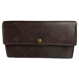 Louis Vuitton Flore Brown Leather Wallet Brown