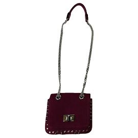 Bolsa de couro roxa Emilio Pucci Roxo