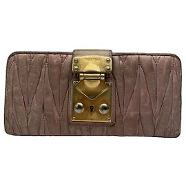 Miu Miu Pink Leather Wallet Pink