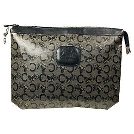 Céline Clutch de couro preto Celine Preto