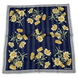 Yves Saint Laurent-YVES SAINT LAURENT Scarves T.  Silk-Navy blue