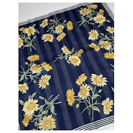 Yves Saint Laurent-YVES SAINT LAURENT Scarves T.  Silk-Navy blue