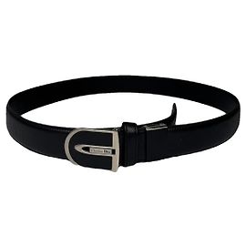 Dior Black Leather Belt Black
