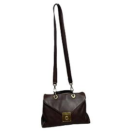Jil Sander braune Lederhandtasche Braun