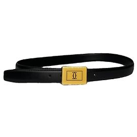 Cinto de couro preto Cartier Preto