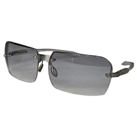 Prada Silver Plastic Sunglasses Silvery