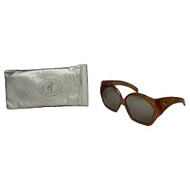Dior Brown Plastic Sunglasses Brown