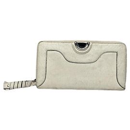 Céline Carteira de couro branco Celine Triomphe Branco