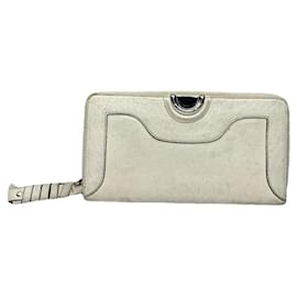 Céline Cartera de cuero blanco Celine Triomphe Blanco