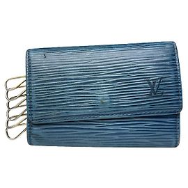 Louis Vuitton Lockme blaue Lederhandtasche Blau