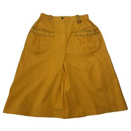 Saia de algodão amarela da Dior Amarelo