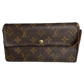 Louis Vuitton Alexandra Brown Leather Wallet Brown
