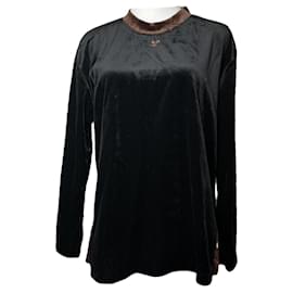 Courreges Courrèges Schwarzes Polyester-Strickwaren und Sweatshirt Schwarz