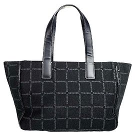 Autre Marque Bolso de mano de algodón negro Samantha Thavasa Negro