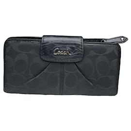 Coach Black Leather Wallet Black